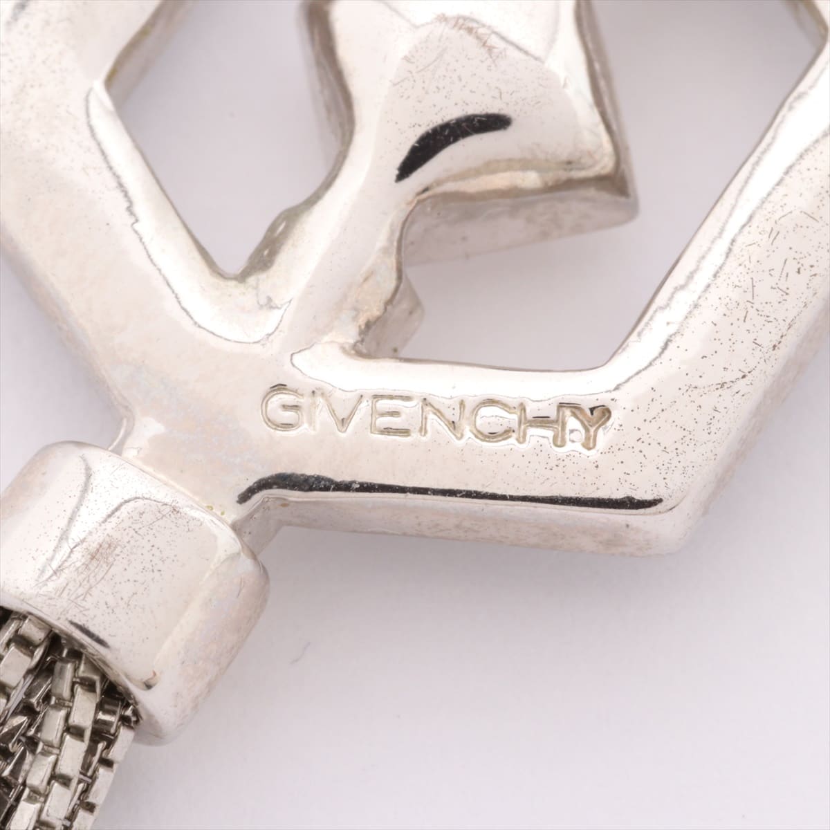 Givenchy Necklace Metallic material Fringe Rhinestone Silver