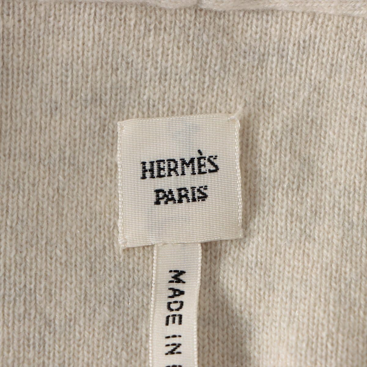 Hermès Hair & cashmere Vest TU Ladies' Gray x white  Nutria belted
