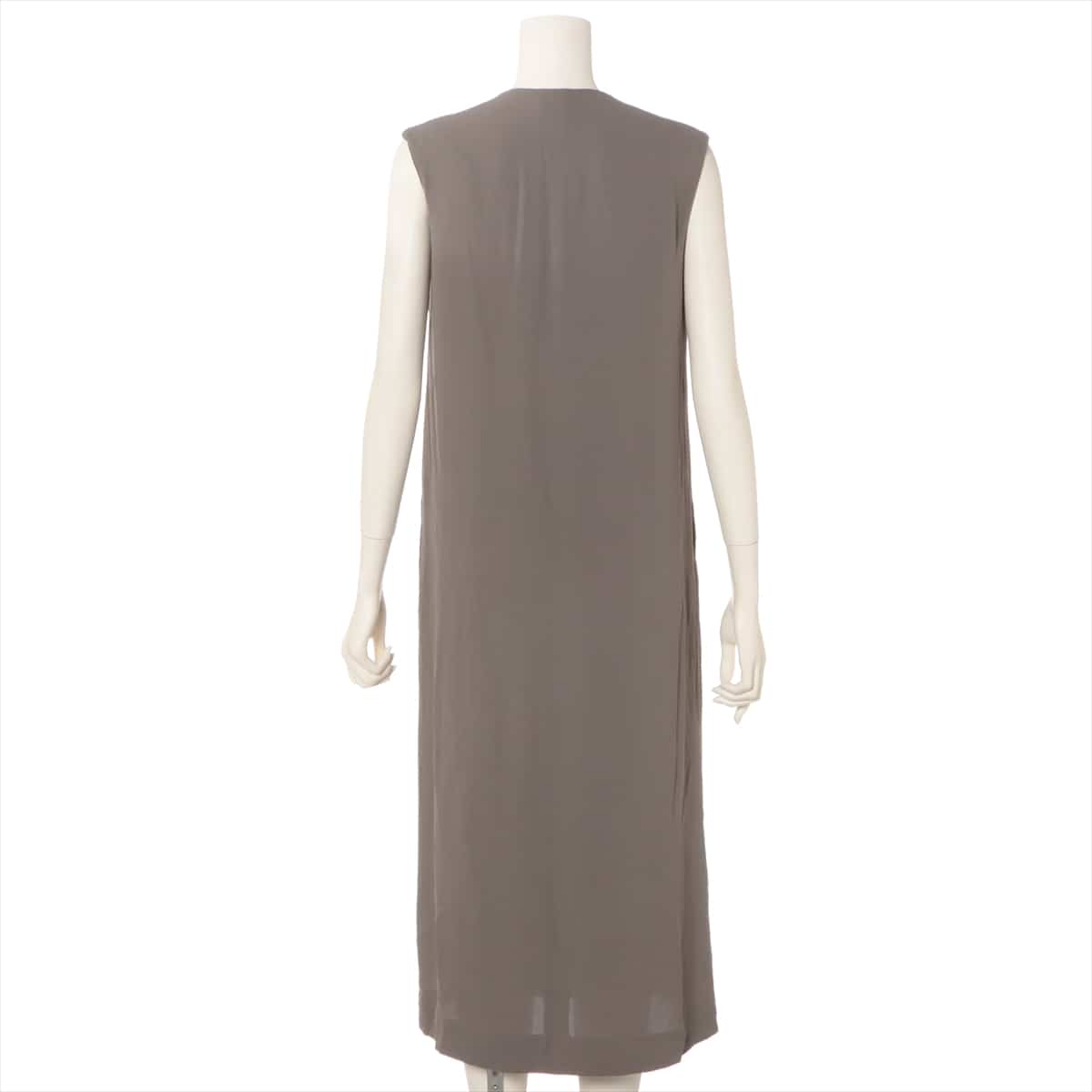 Hermès Margiela Silk Sleeveless dress 34 Ladies' Grey  Hem repair