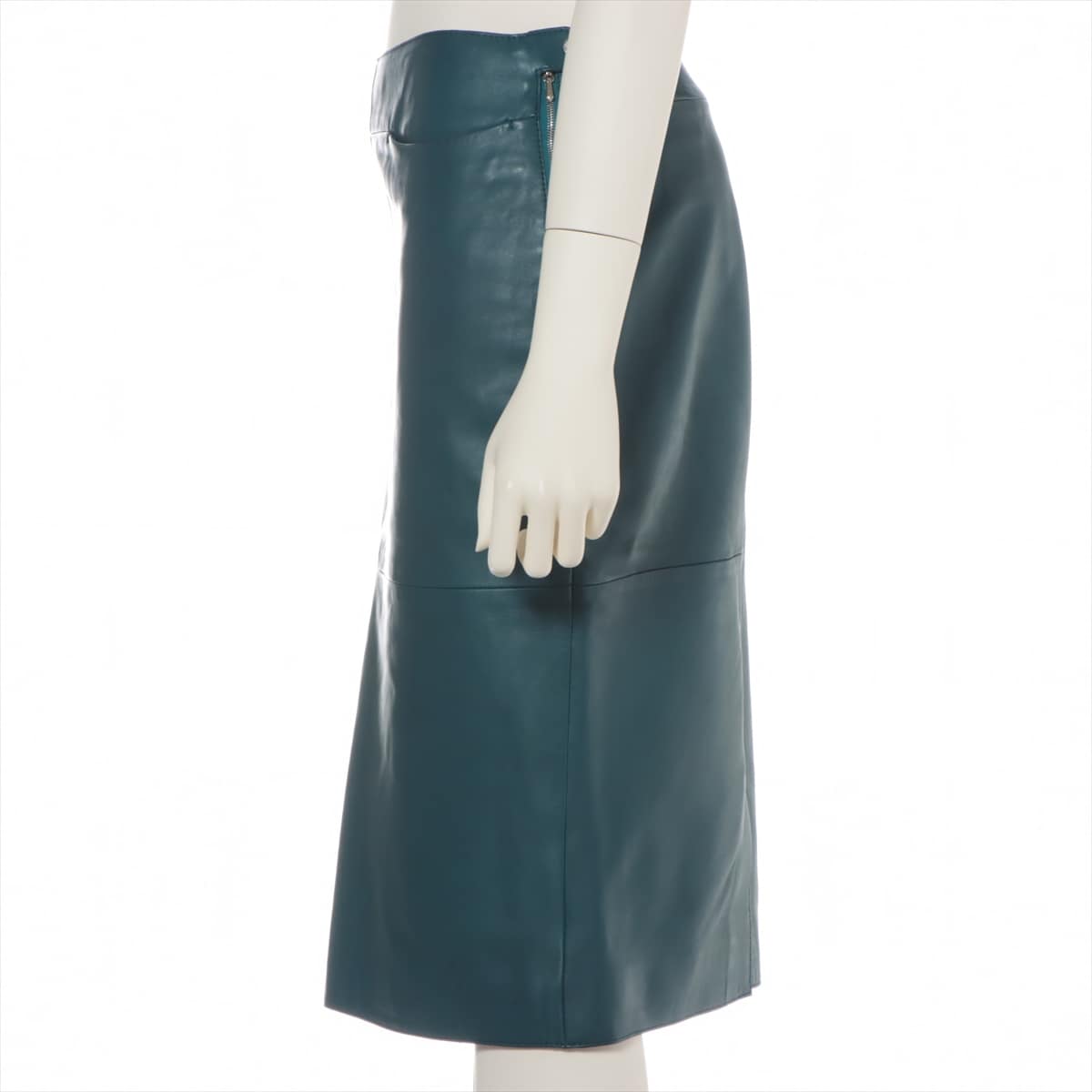 Hermès Leather Skirt 34 Ladies' Blue  Lambskin There are stimes on the whole