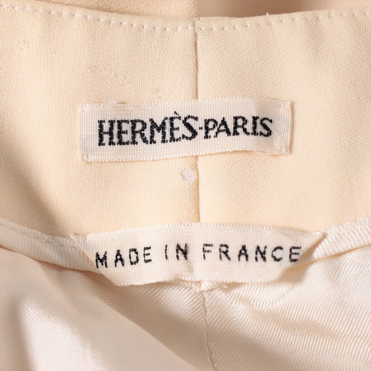 Hermès Margiela Wool Pants 34 Ladies' Ivory  There is a hole under the tag.