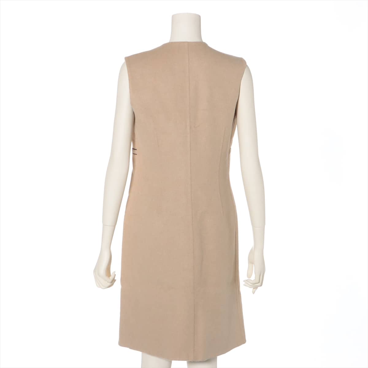 Hermès Cashmere Sleeveless dress 36 Ladies' Beige