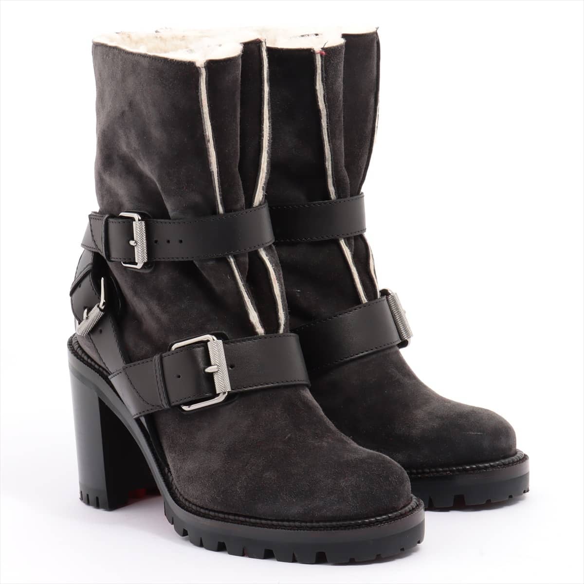 Christian Louboutin Suede & leather Boots 34 Ladies' Black