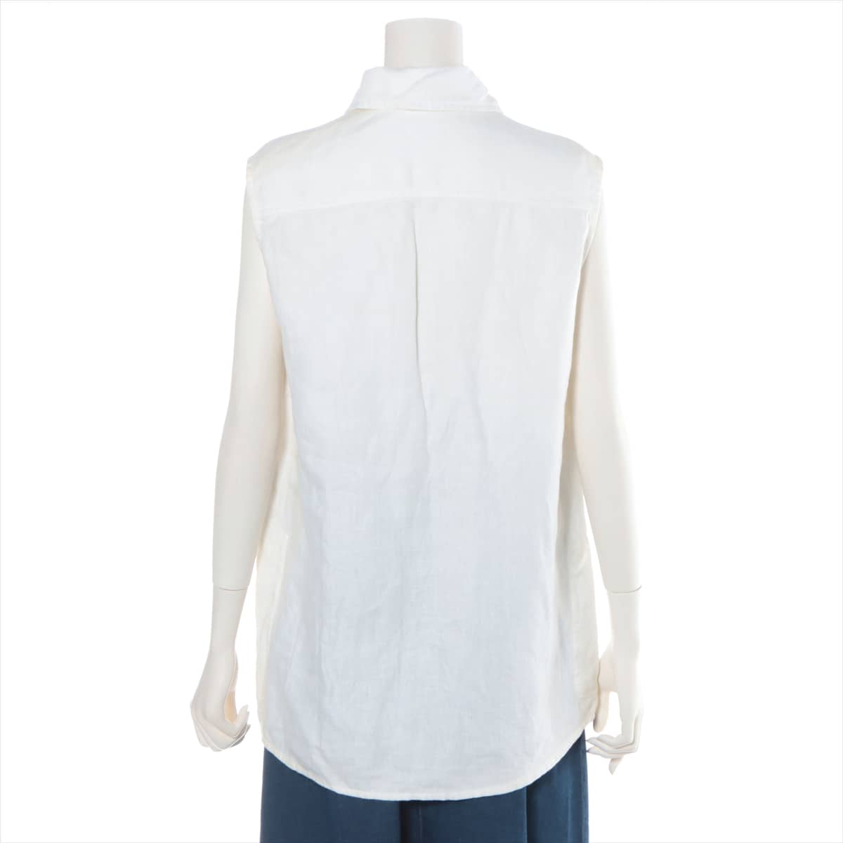 Hermès Margiela Linen Vest 36 Ladies' Ivory