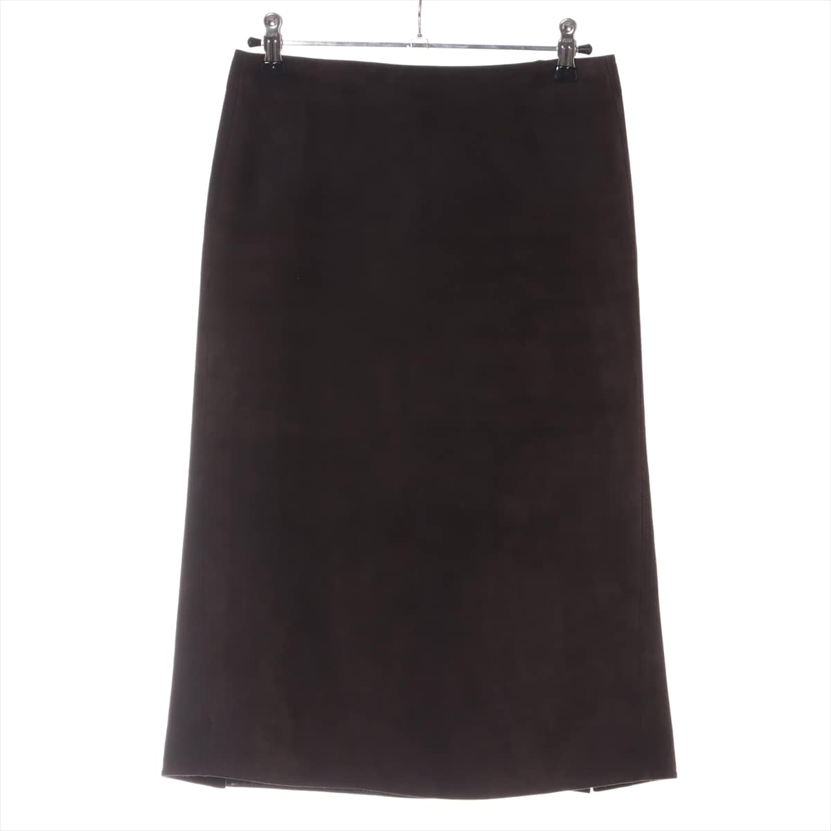 Hermès Margiela Lambskin Skirt 34 Ladies' Brown  Suede