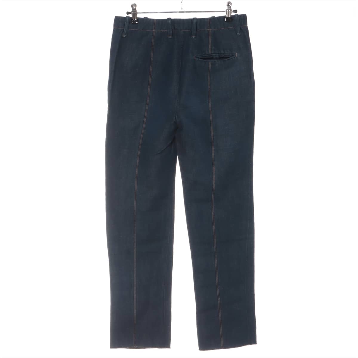 Hermès Cotton & linen Denim pants 34 Ladies' Blue