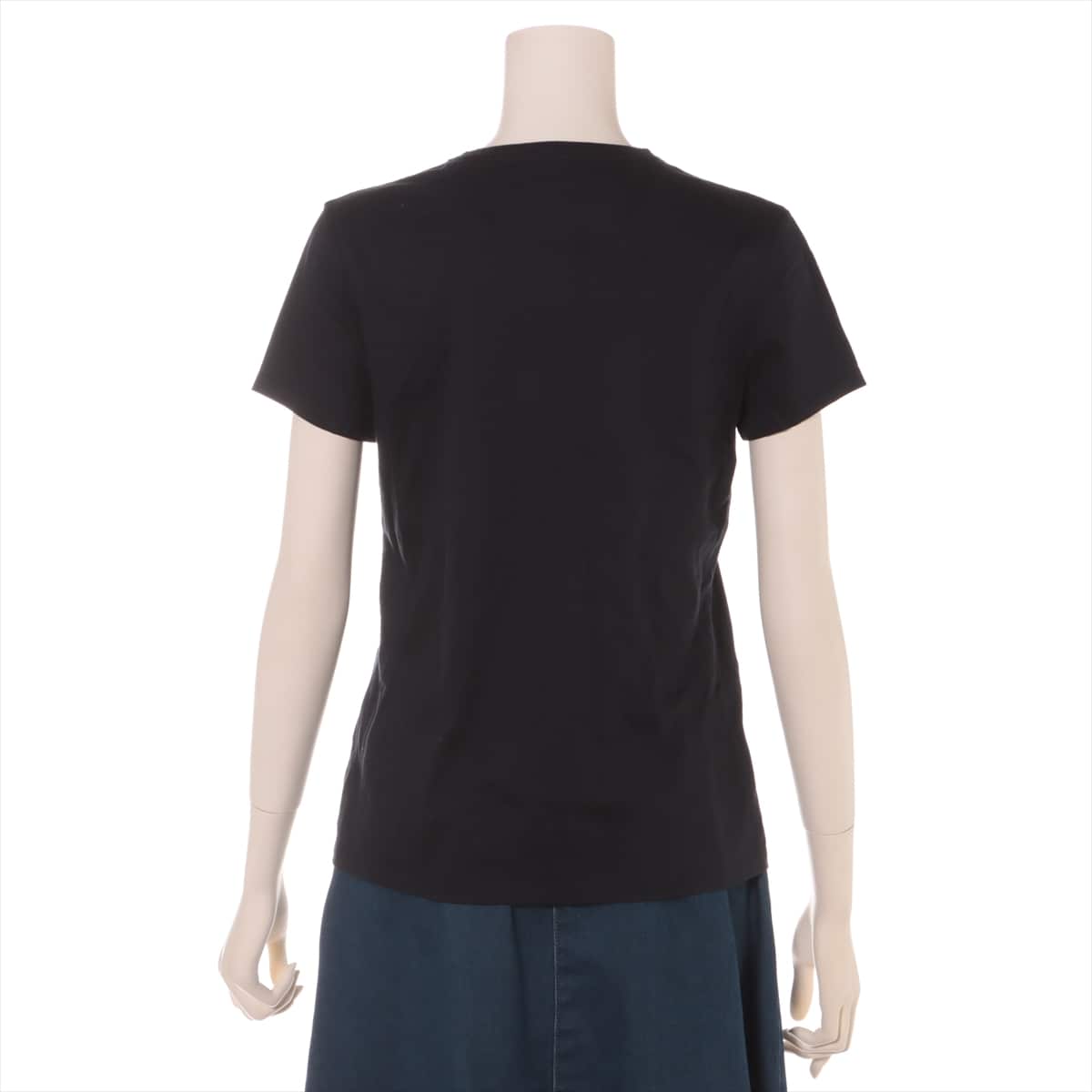 Hermès Cotton T-shirt 34 Ladies' Black  Logo embroidery