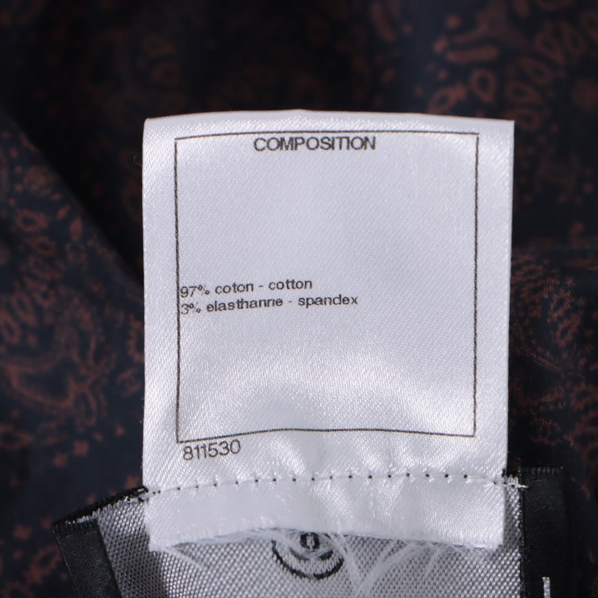 Chanel P49 Cotton & polyurethane Dress 38 Ladies' Navy x brown  Coco Mark halter neck