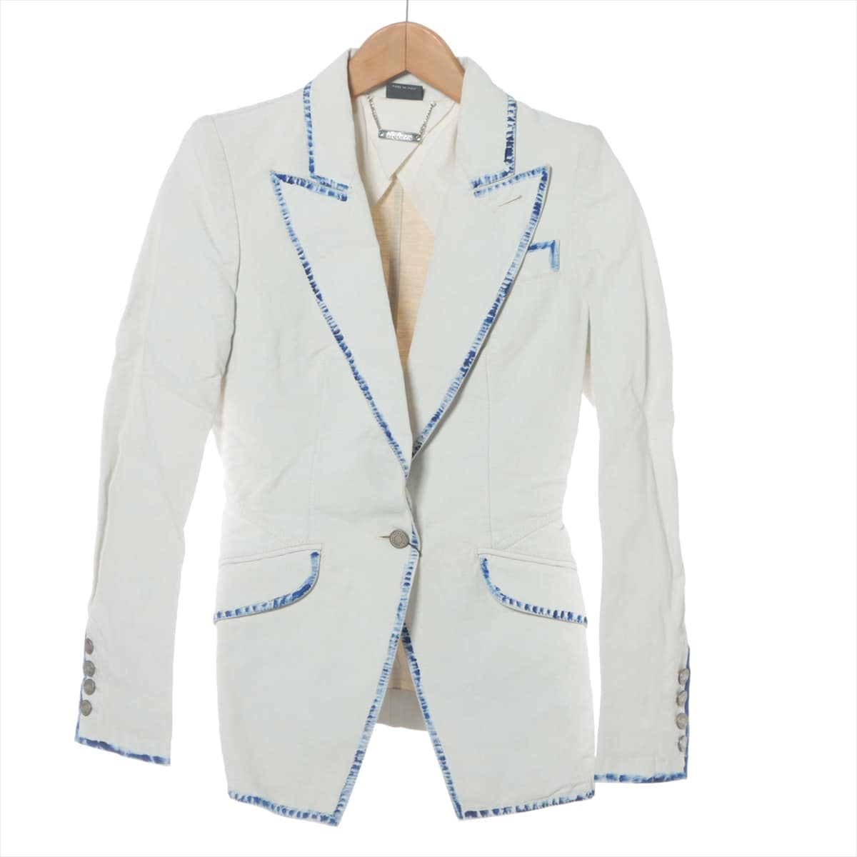 Alexander McQueen 09 Cotton & rayon Jacket 38 Men's White
