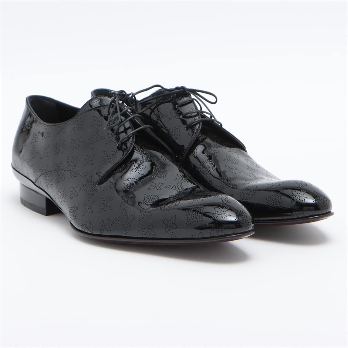 Louis Vuitton Mahina Patent leather Dress shoes 9 Men's Black Monogram NI0180