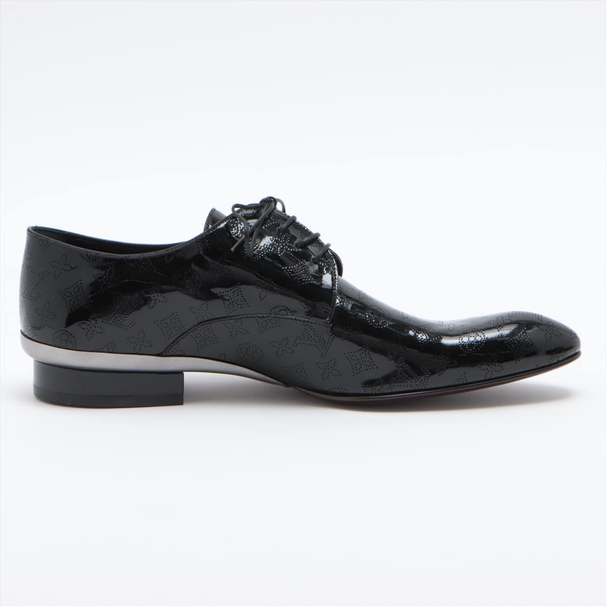 Louis Vuitton Mahina Patent leather Dress shoes 9 Men's Black Monogram NI0180