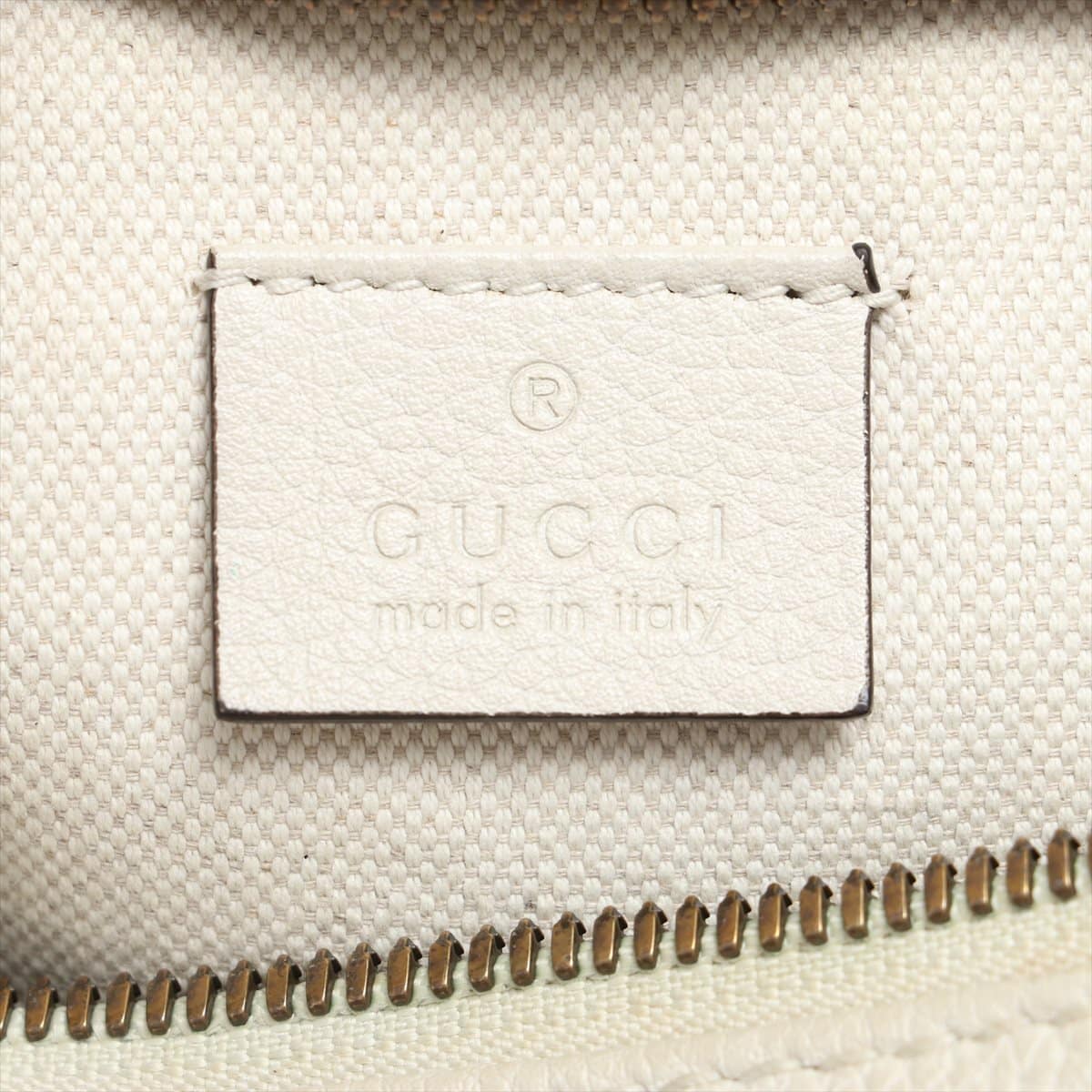 Gucci Logo Print Leather Sling backpack White 530412