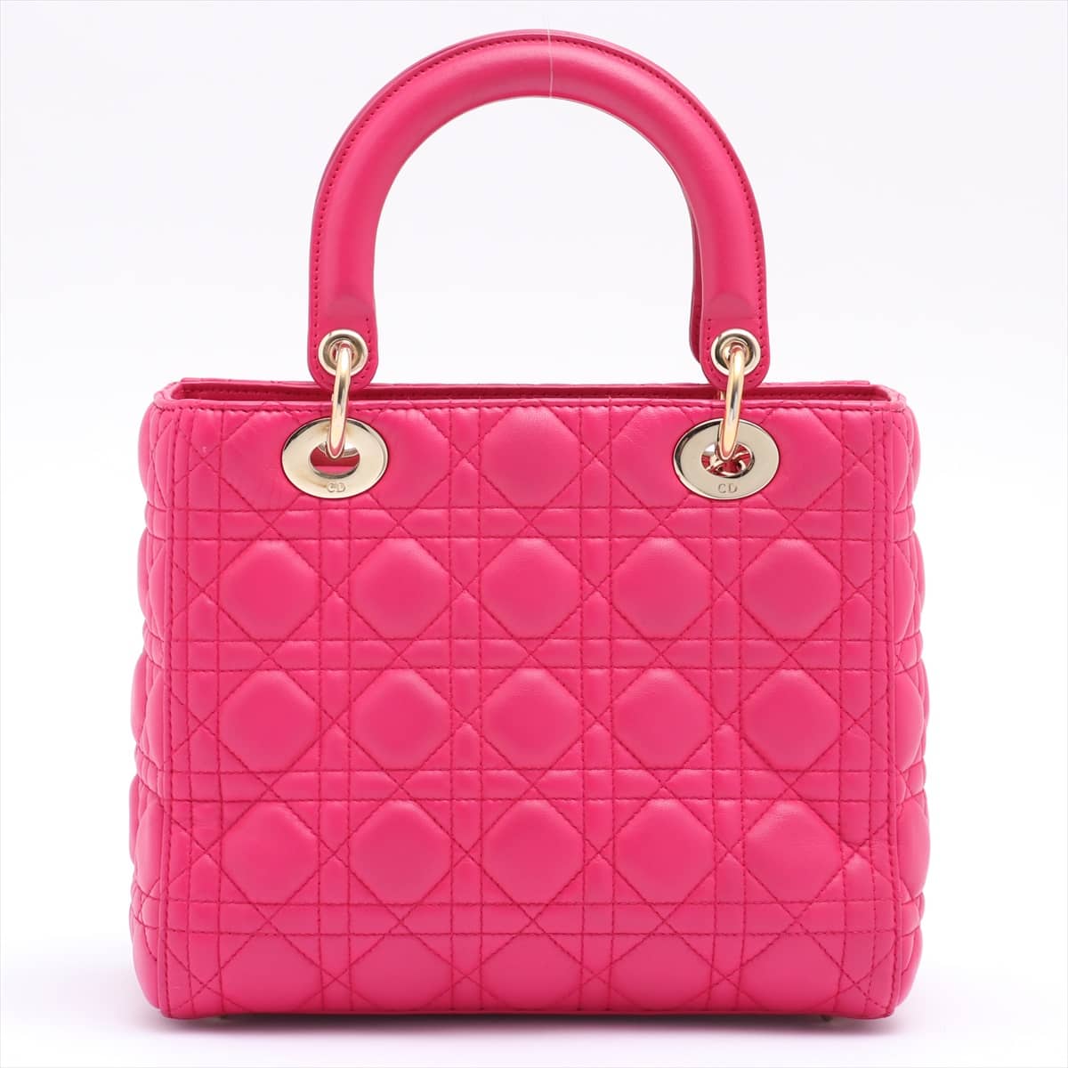 Christian Dior Lady Dior Cannage Leather 2way shoulder bag Pink