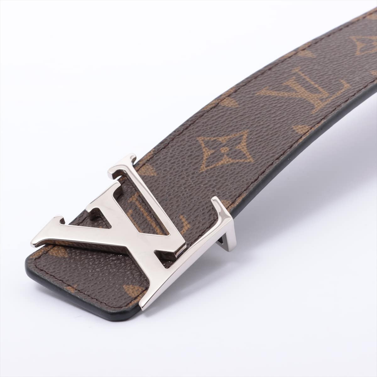 Louis Vuitton M9821 Ceinture initiales Belt 90/36 PVC & leather Black × Brown