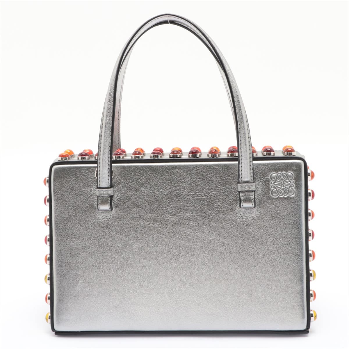 Loewe postal Bijou x leather 2way handbag Silver