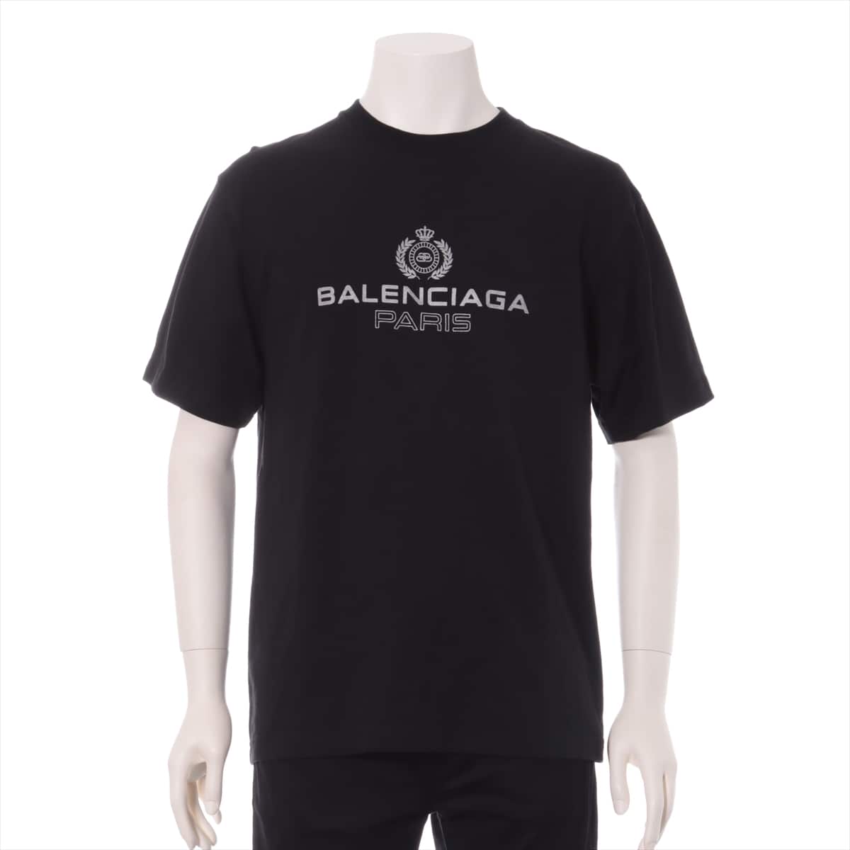 Balenciaga 19AW Cotton T-shirt XS Ladies' Black  BB logo