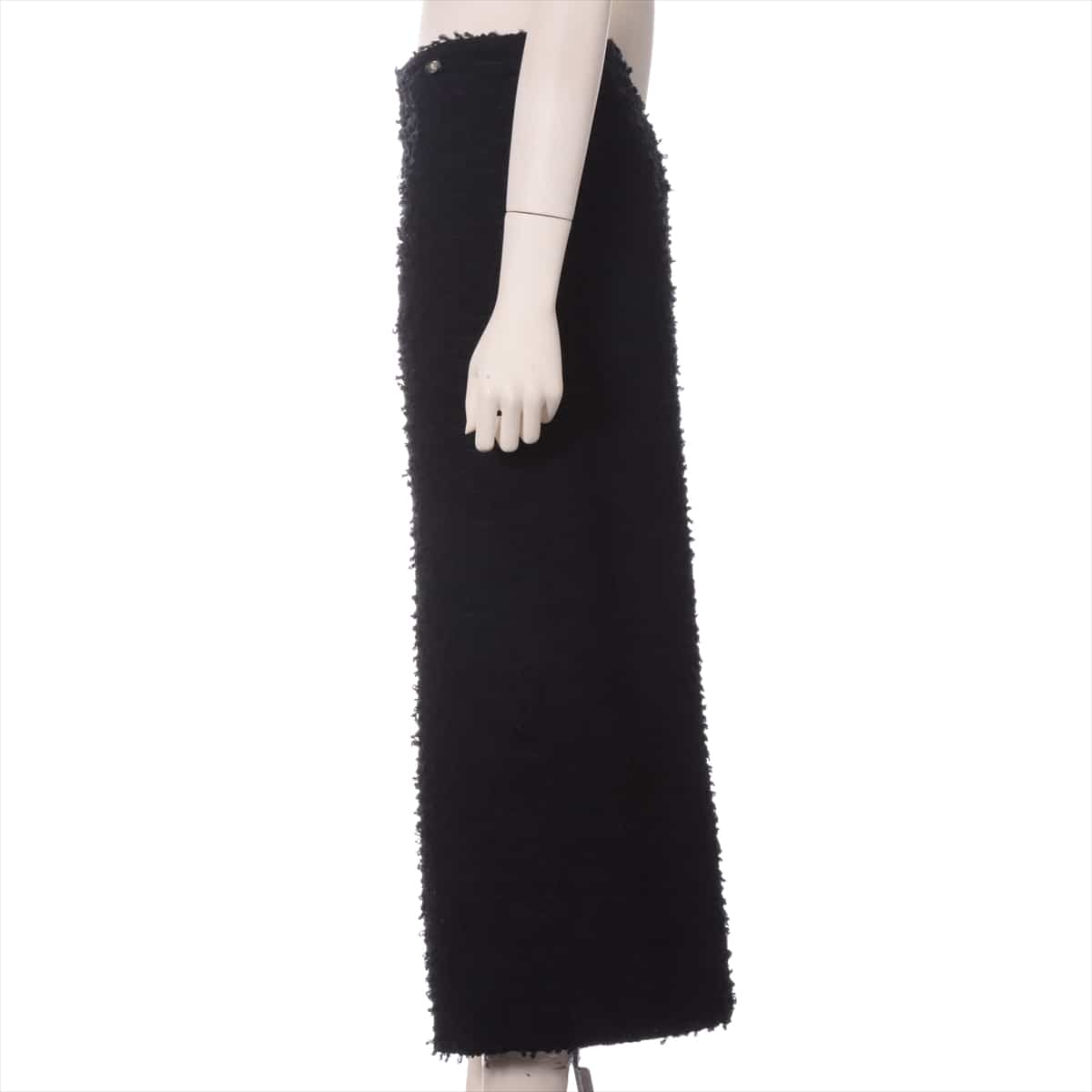 Chanel Coco Mark P56 Tweed Pants 38 Ladies' Black