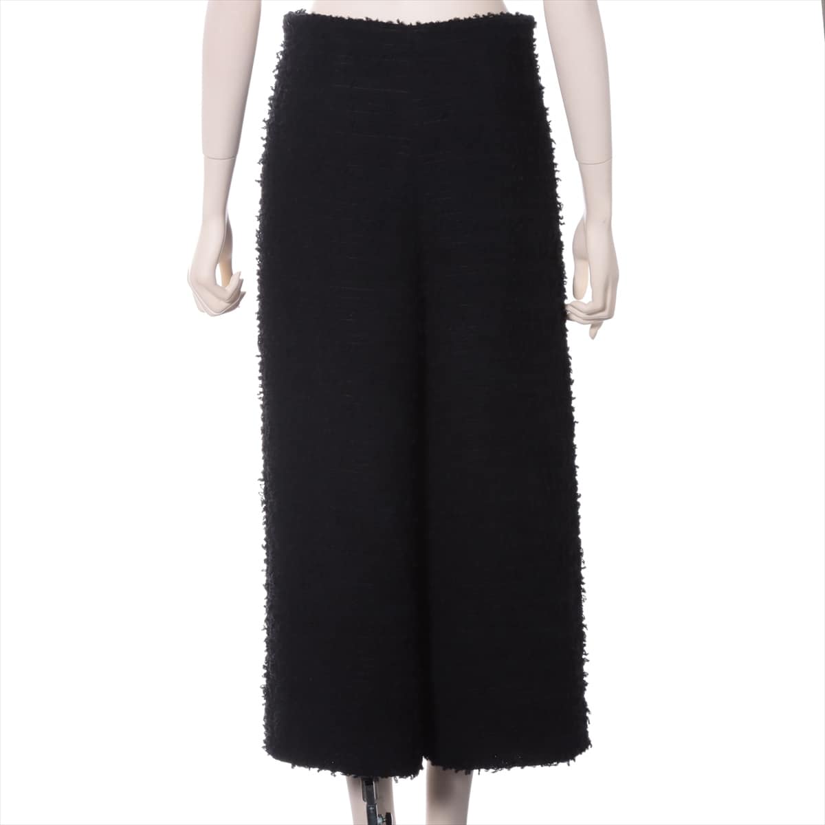 Chanel Coco Mark P56 Tweed Pants 38 Ladies' Black
