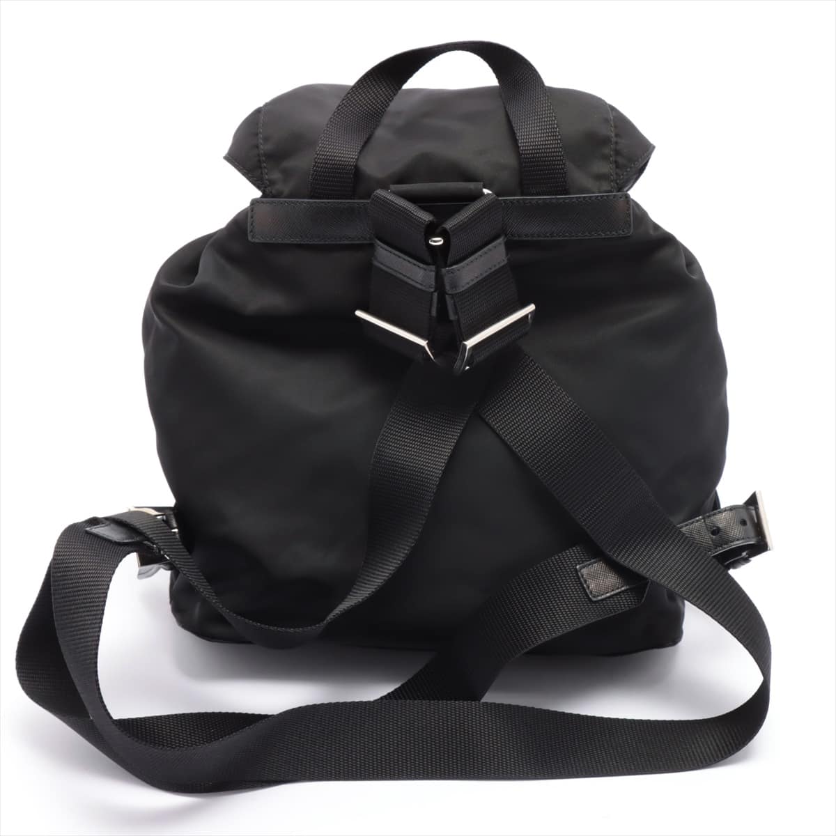 Prada Tessuto Backpack Black 1BZ677 open papers There is a tear in the upper string