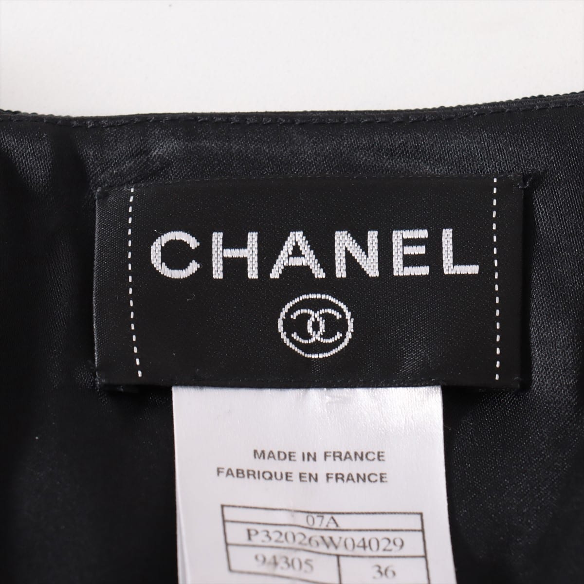 Chanel 07A Silk satin Sleeveless dress 36 Ladies' Black  with inner camisole