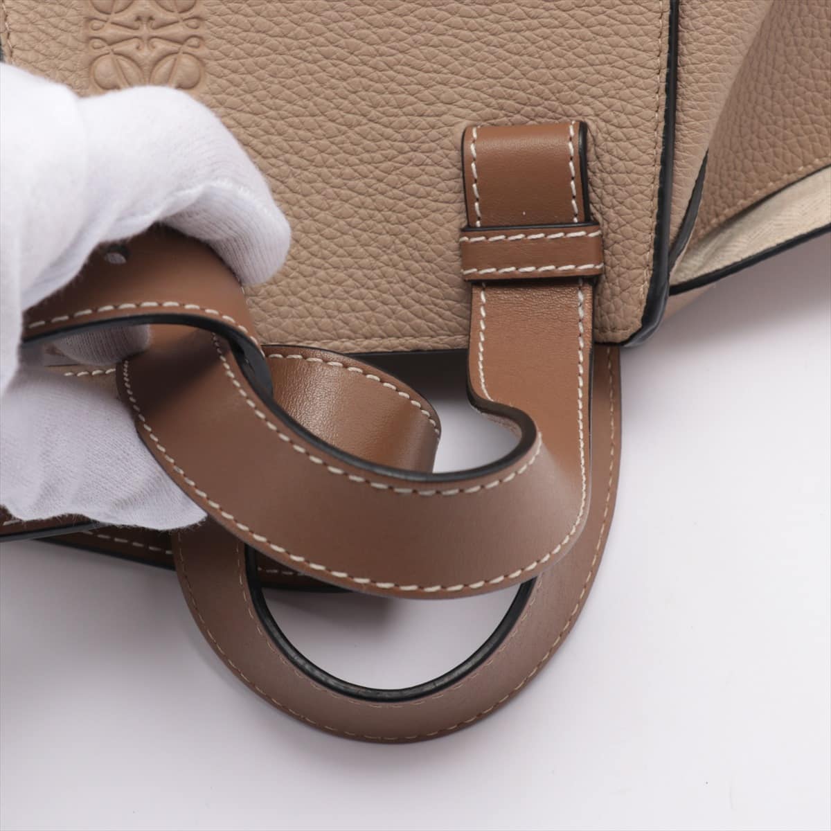 Loewe Hammock Medium Leather 2way shoulder bag Beige