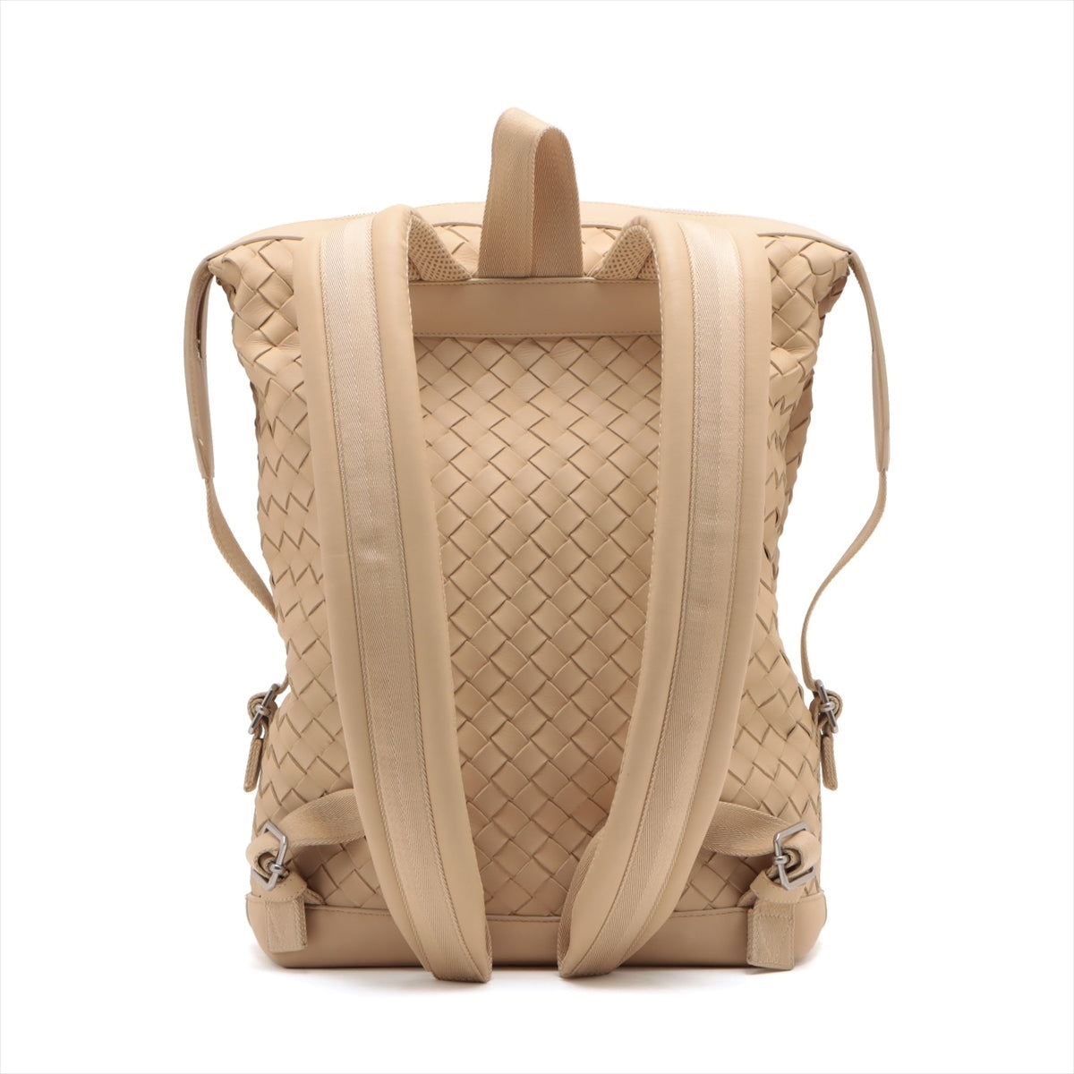 Bottega Veneta Intrecciato Classic Leather Backpack Beige