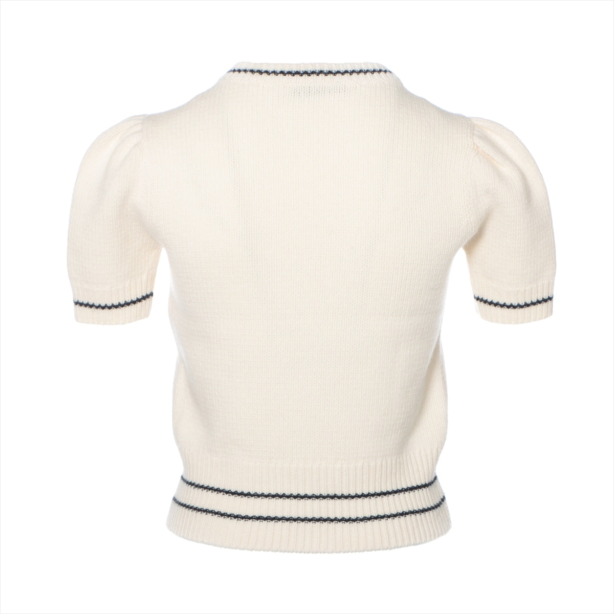Christian Dior Wool & Cashmere Short Sleeve Knitwear I38 Ladies' White  154S09AM305