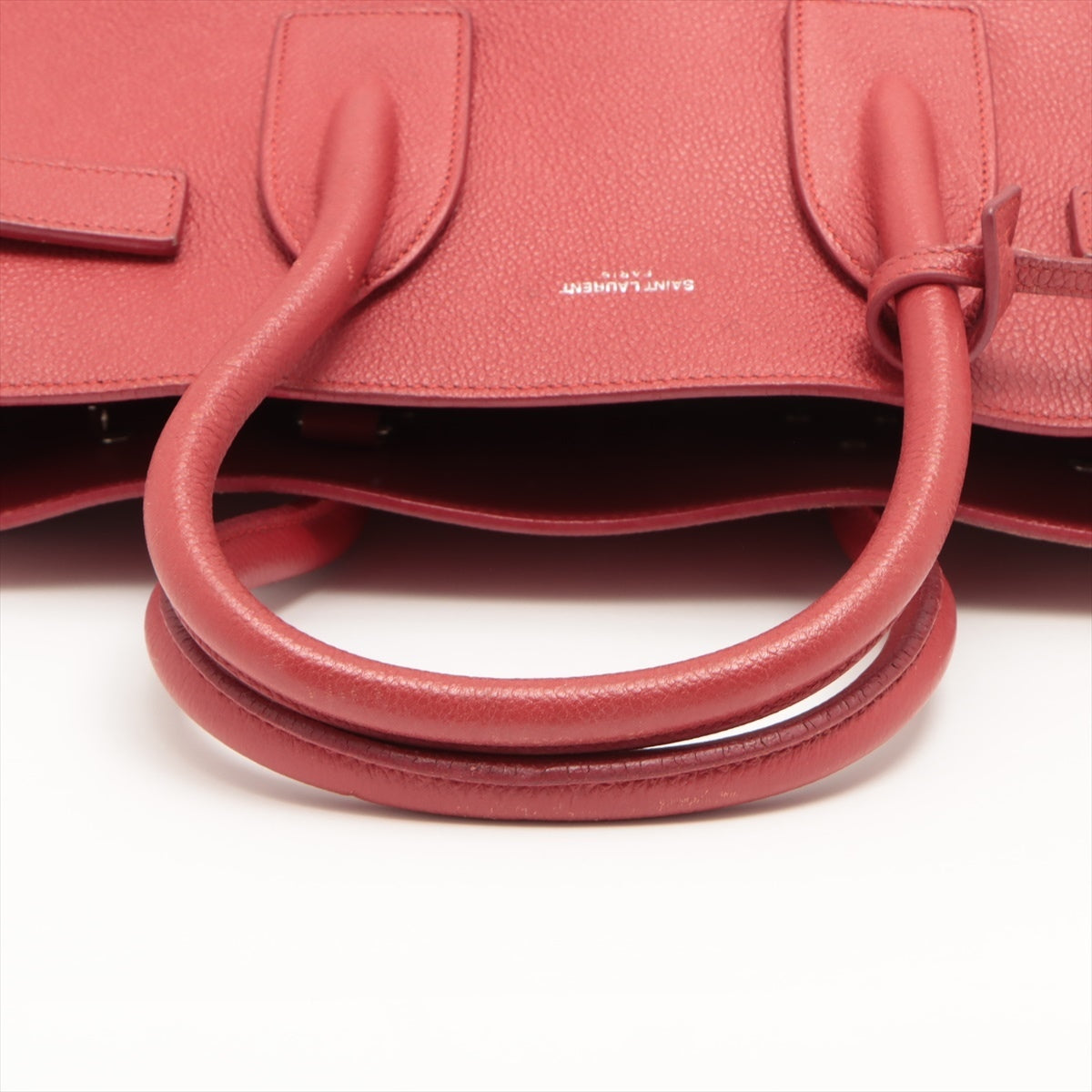 Saint Laurent Paris Sac de Jour Leather 2 Way Handbag Red 378299