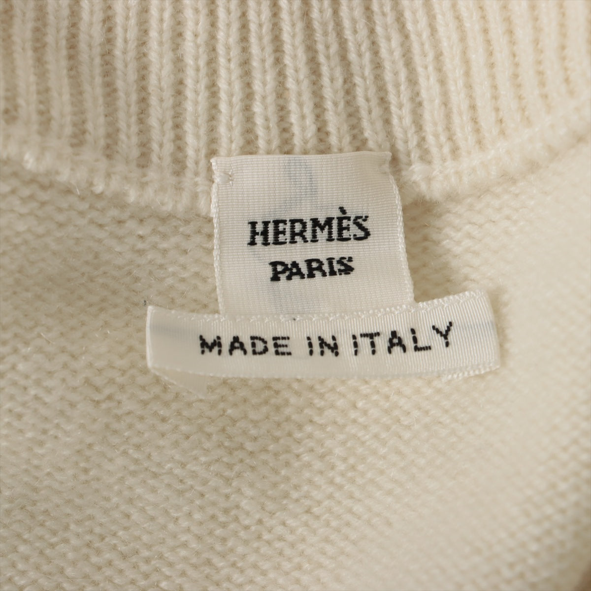 Hermès Serie Cashmere Knit jacket 34 Ladies' Ivory  2H2701D1
