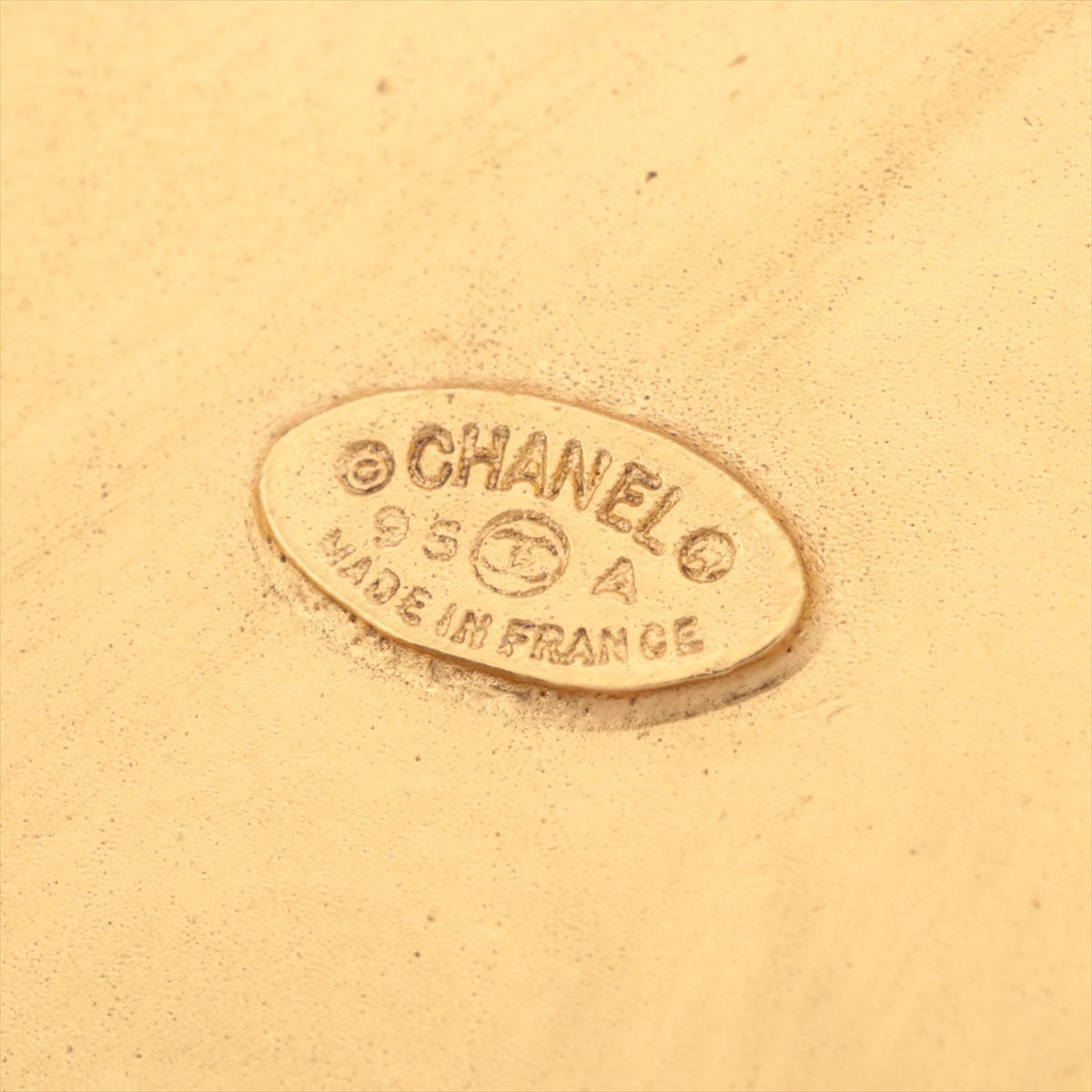 Chanel Coco Mark 95A Brooch GP x color stone Gold