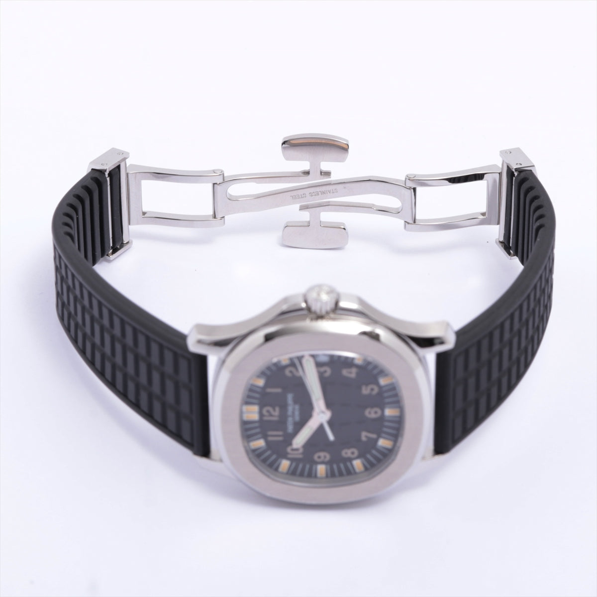 Patek Philippe Aquanaut 5066A-001 3031523 SS & rubber AT Black-Face No Extra Link  With replacement watch strap x 1