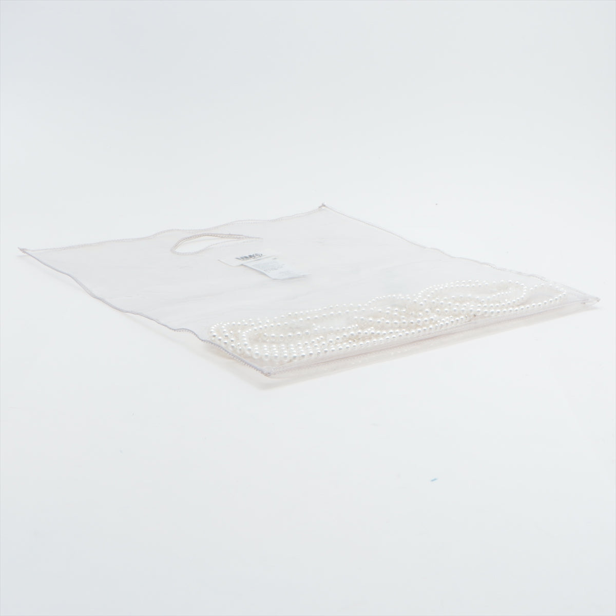 Maison Margiela Transparent Vinyl Tote bag Clear encased faux pearl