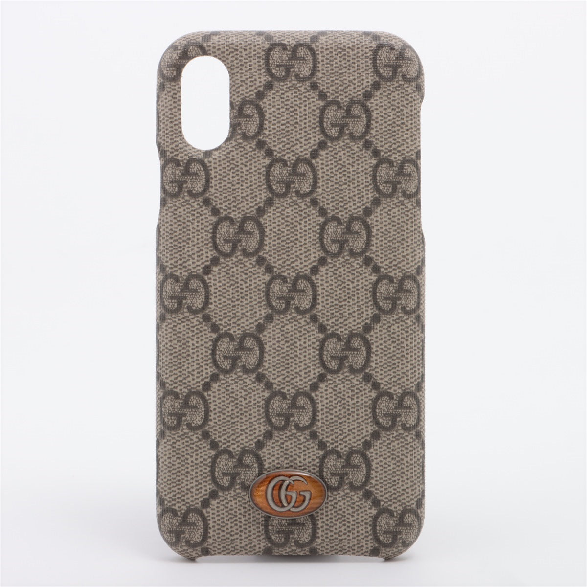 Gucci GG Supreme 587672 PVC & leather Mobile phone case Beige