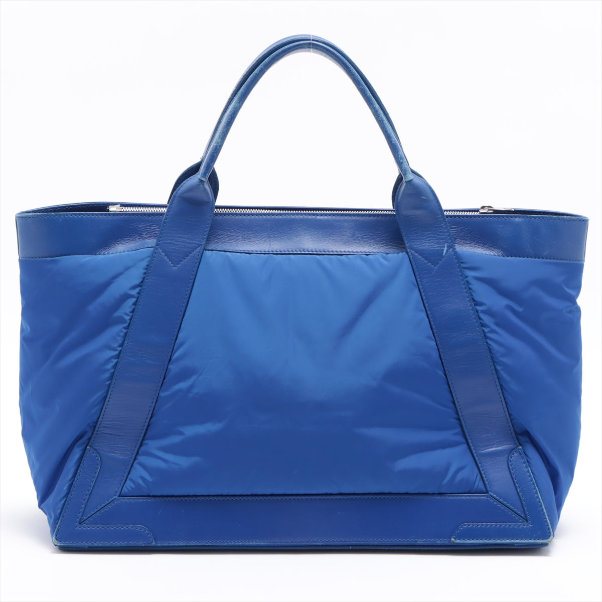 Balenciaga Navy Cabas Nylon Hand bag Blue 363419