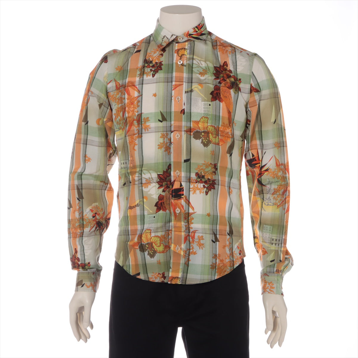 Gucci Cotton & linen Shirt 38 1/2 Men's Multicolor
