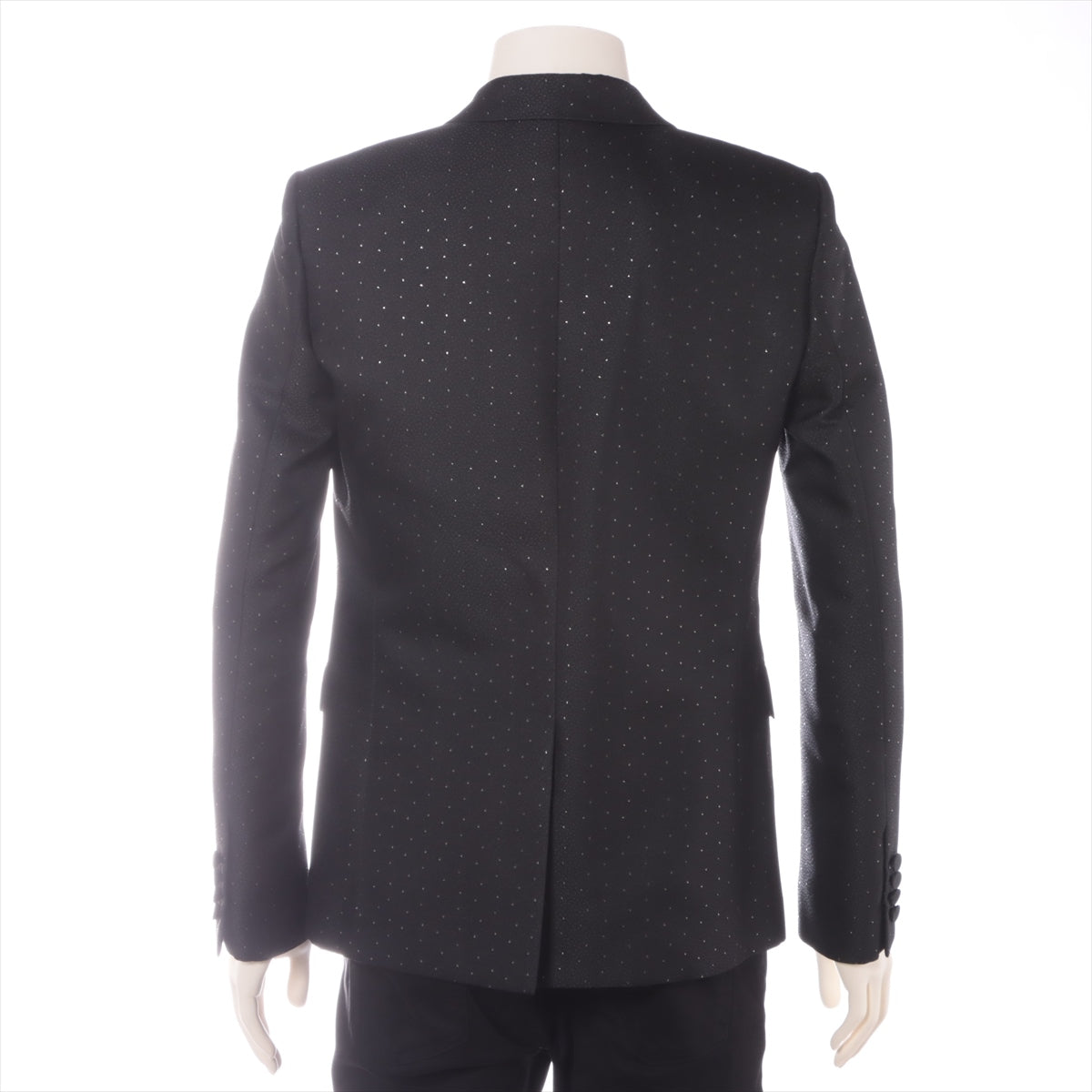 Saint Laurent Paris 16SS Silk × Polyester Down jacket 46 Men's Black  416466 smoking