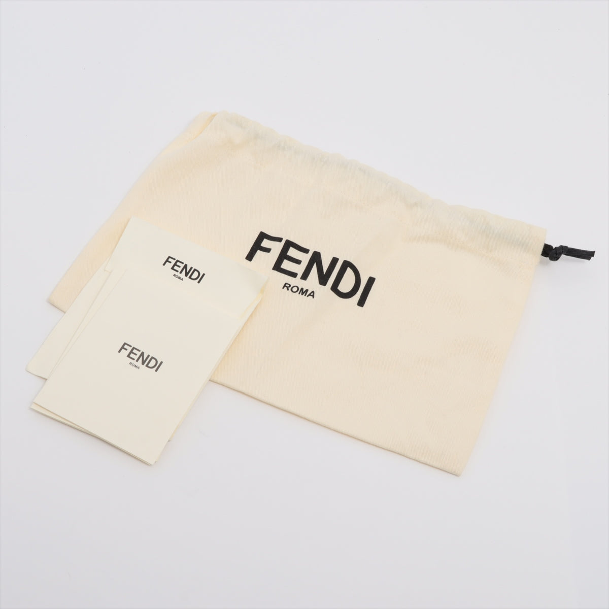 FENDI × FILA Leather Pouch White 8N0144