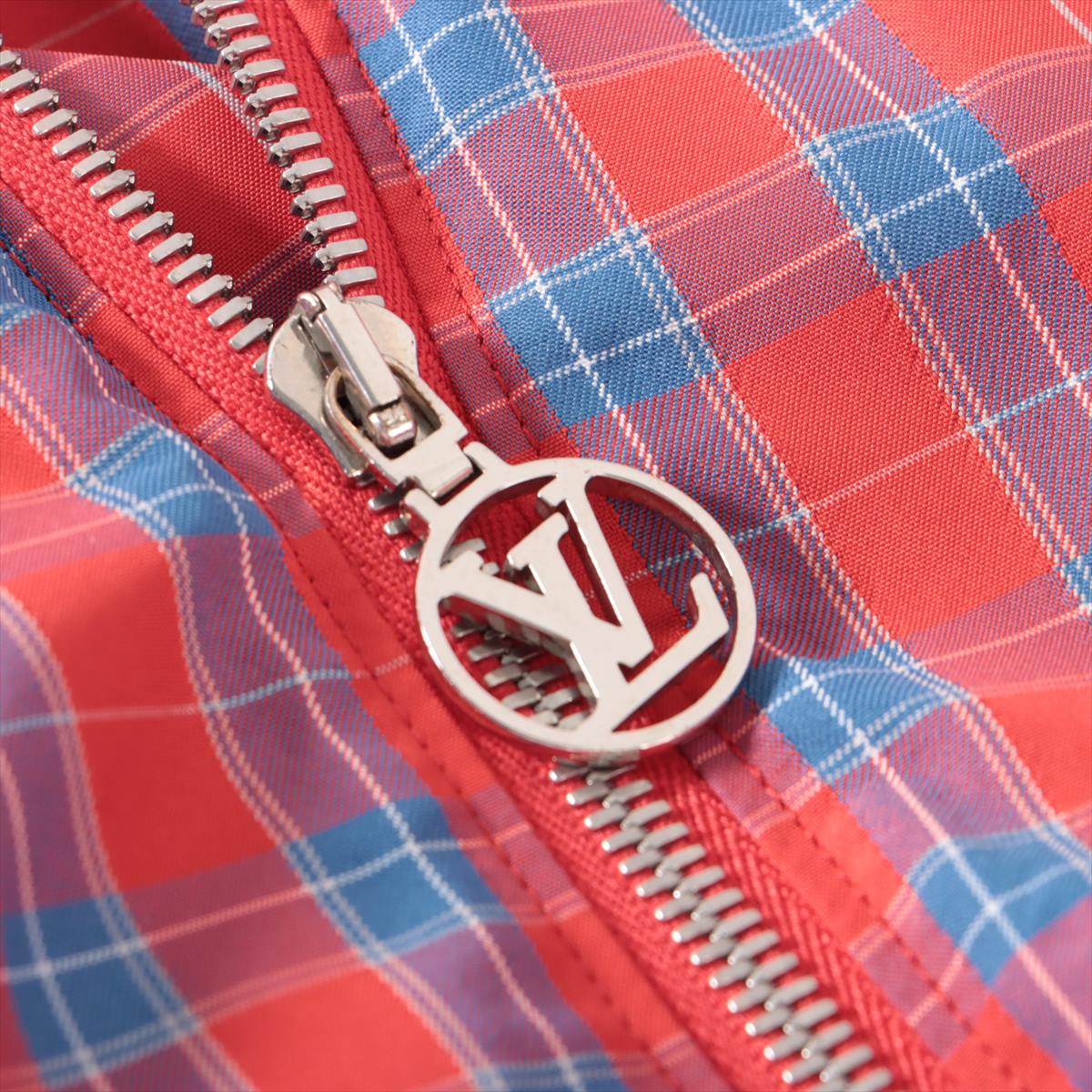 Louis Vuitton Masai check 17SS Polyester Mountain hoodie 52 Men's Red  RM171M