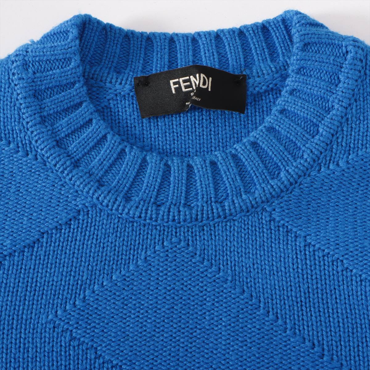 Fendi 21 years Wool Knit 50 Men's Blue  FZY490