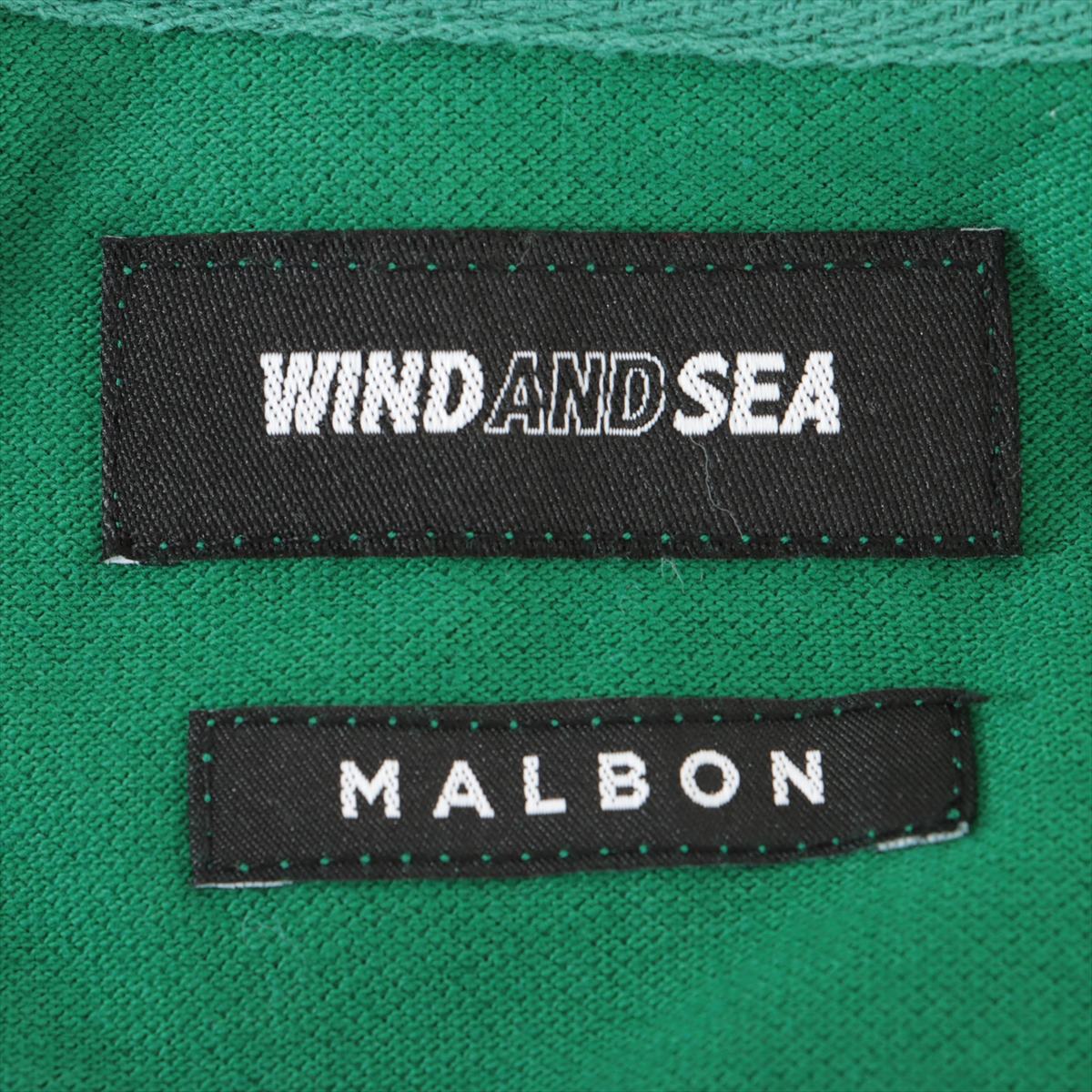 Windancy x Malbon Cotton Polo shirt M Men's Green  WDS-MALBON-11