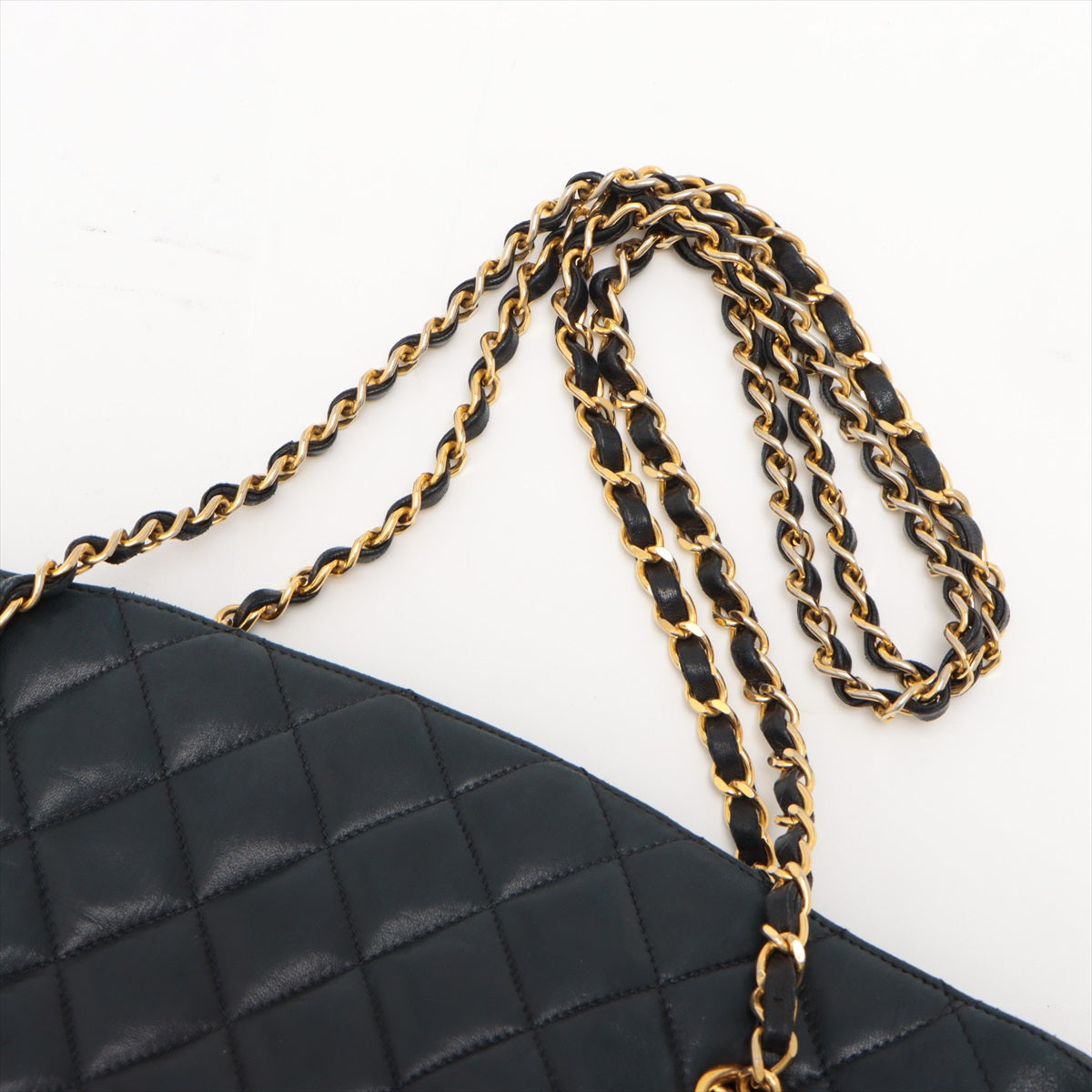 Chanel Matelasse Ram leather Chain tote bag Black Gold Metal fittings 1XXXXXX