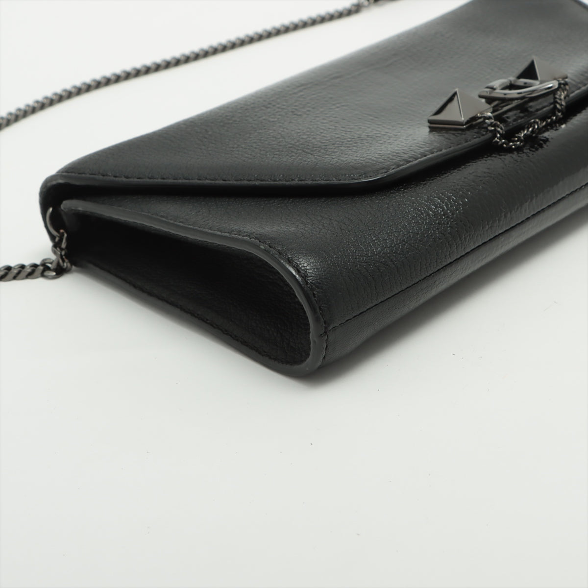 Valentino Garavani Rock Studs Leather Chain shoulder bag Black