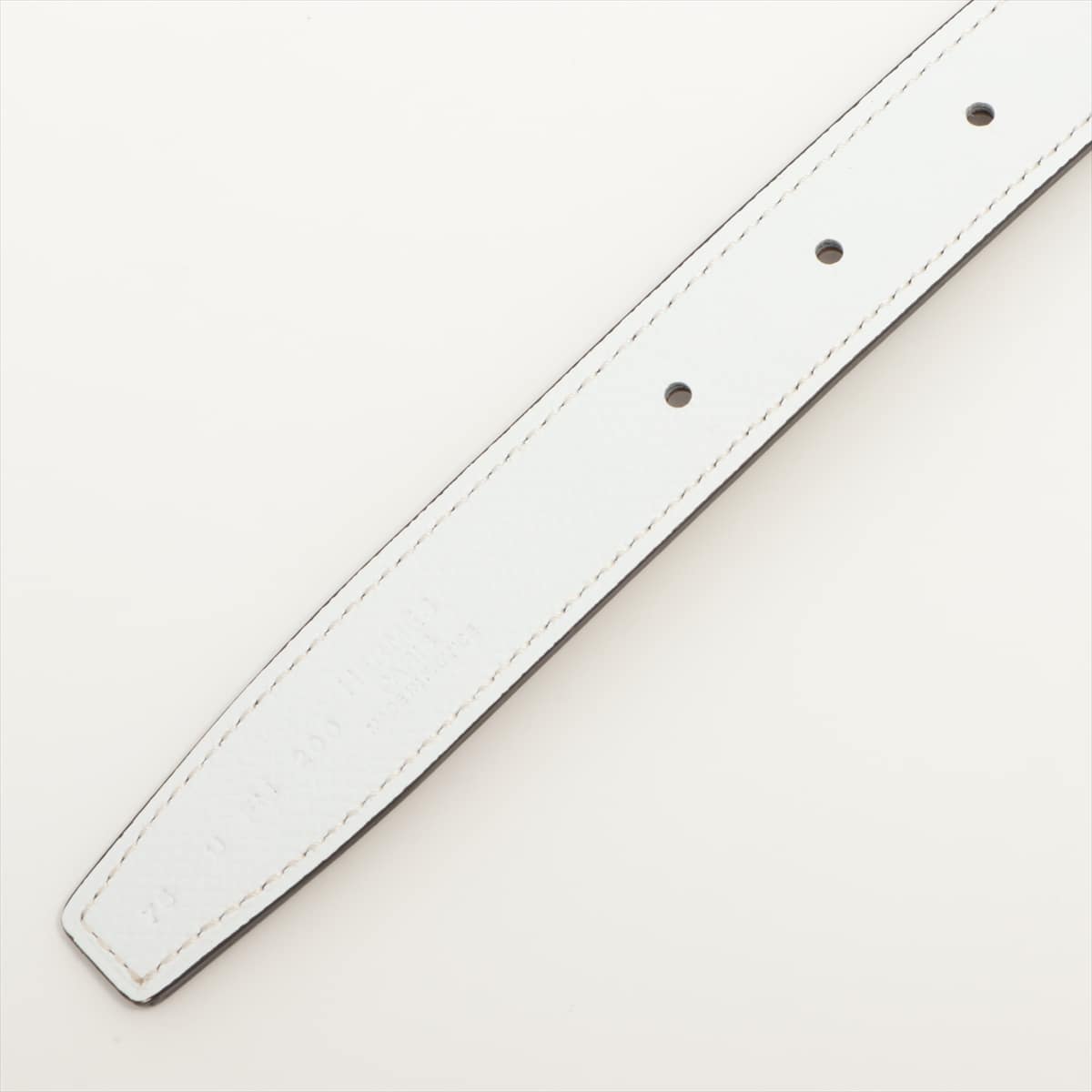 Hermès Collier de Chien U Imprint: 2022 Belt 75 Leather White Touareg