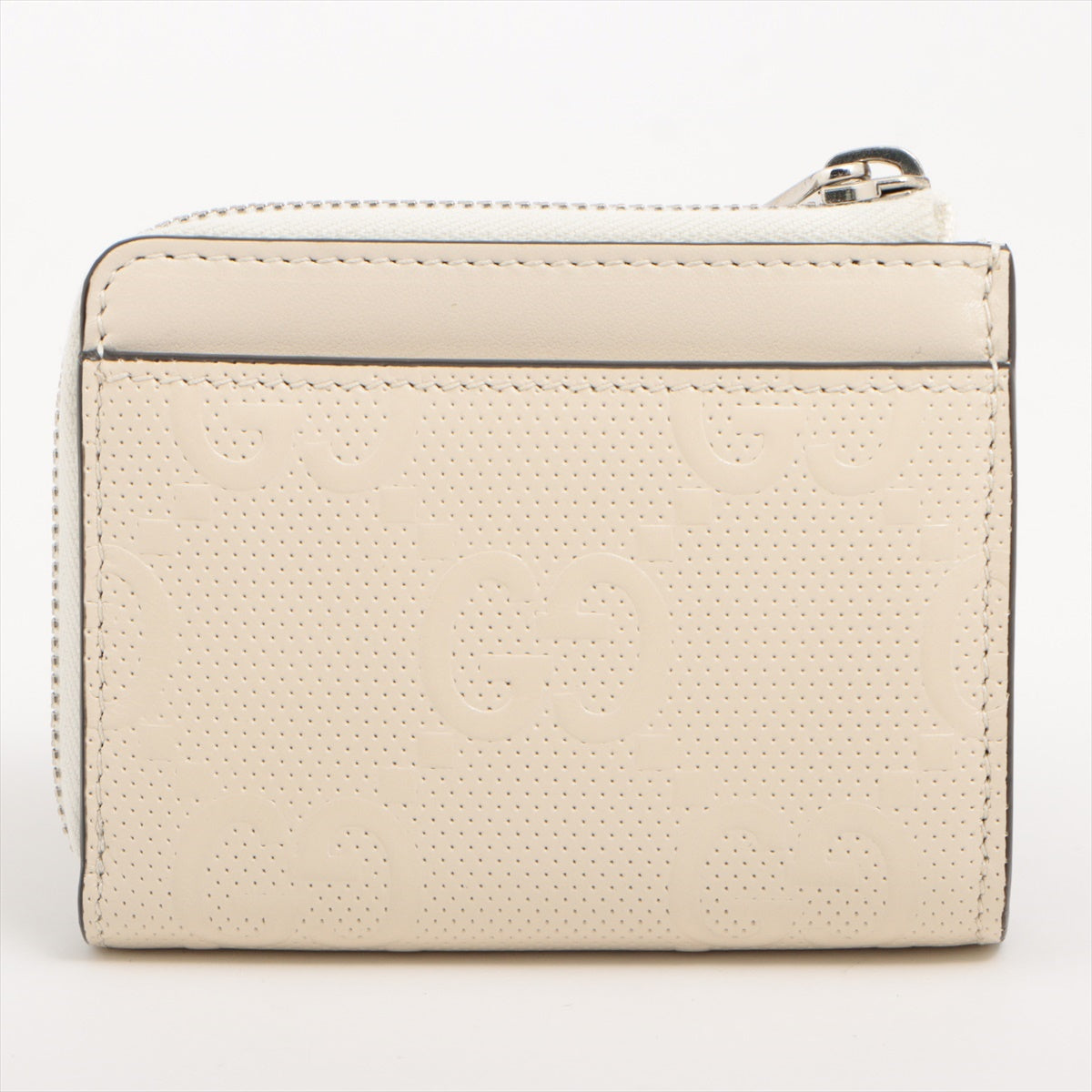 Gucci GG embossed 657571 Leather Coin purse White