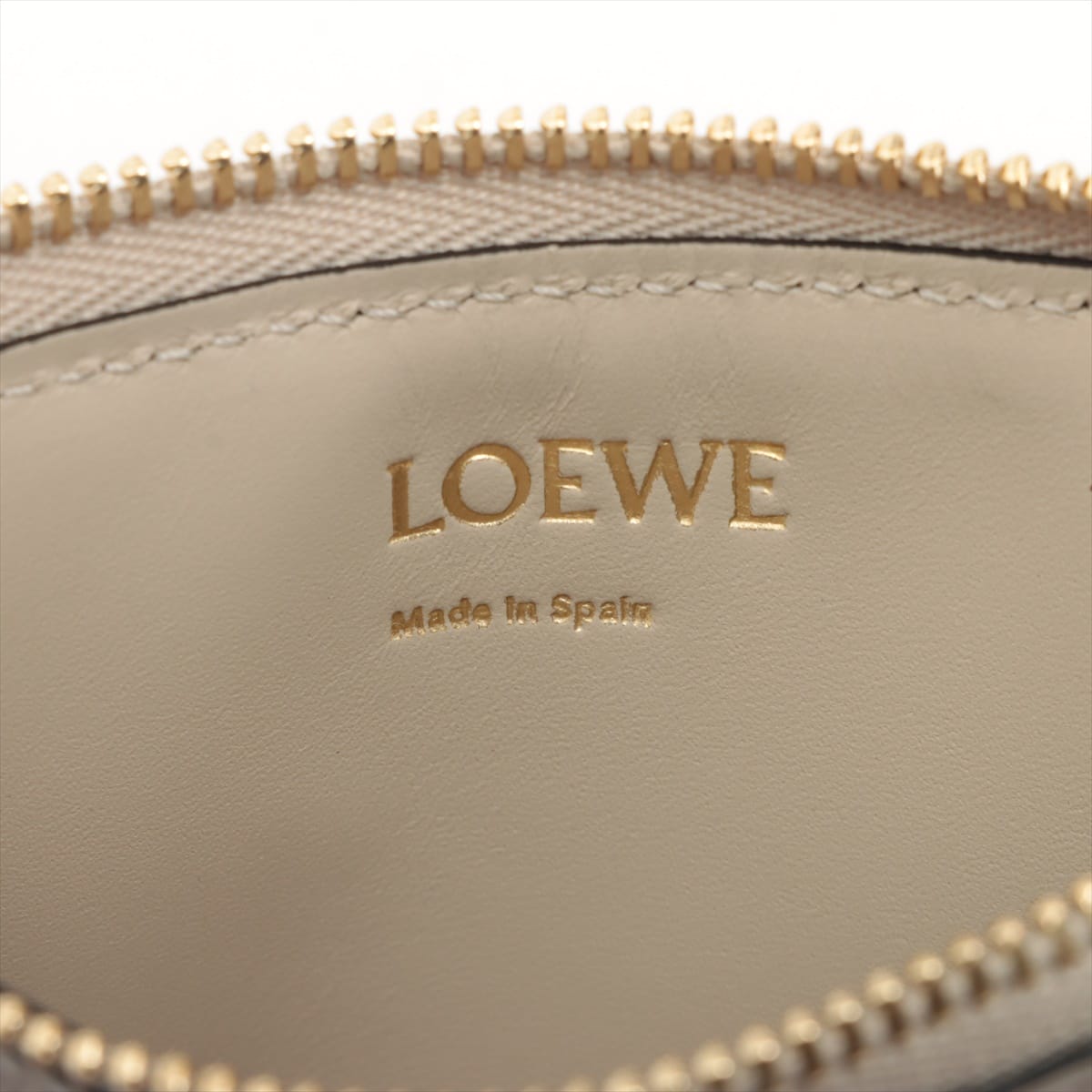 Loewe Repeat Anagram Leather Coin case Beige
