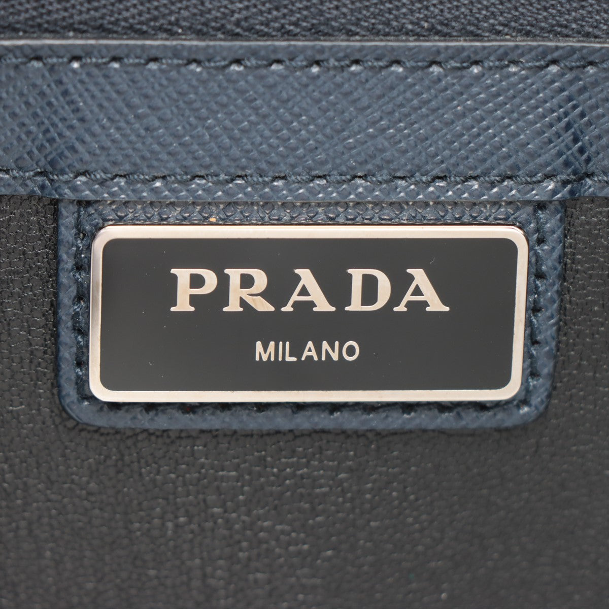 Prada Saffiano Leather Second bag Navy blue