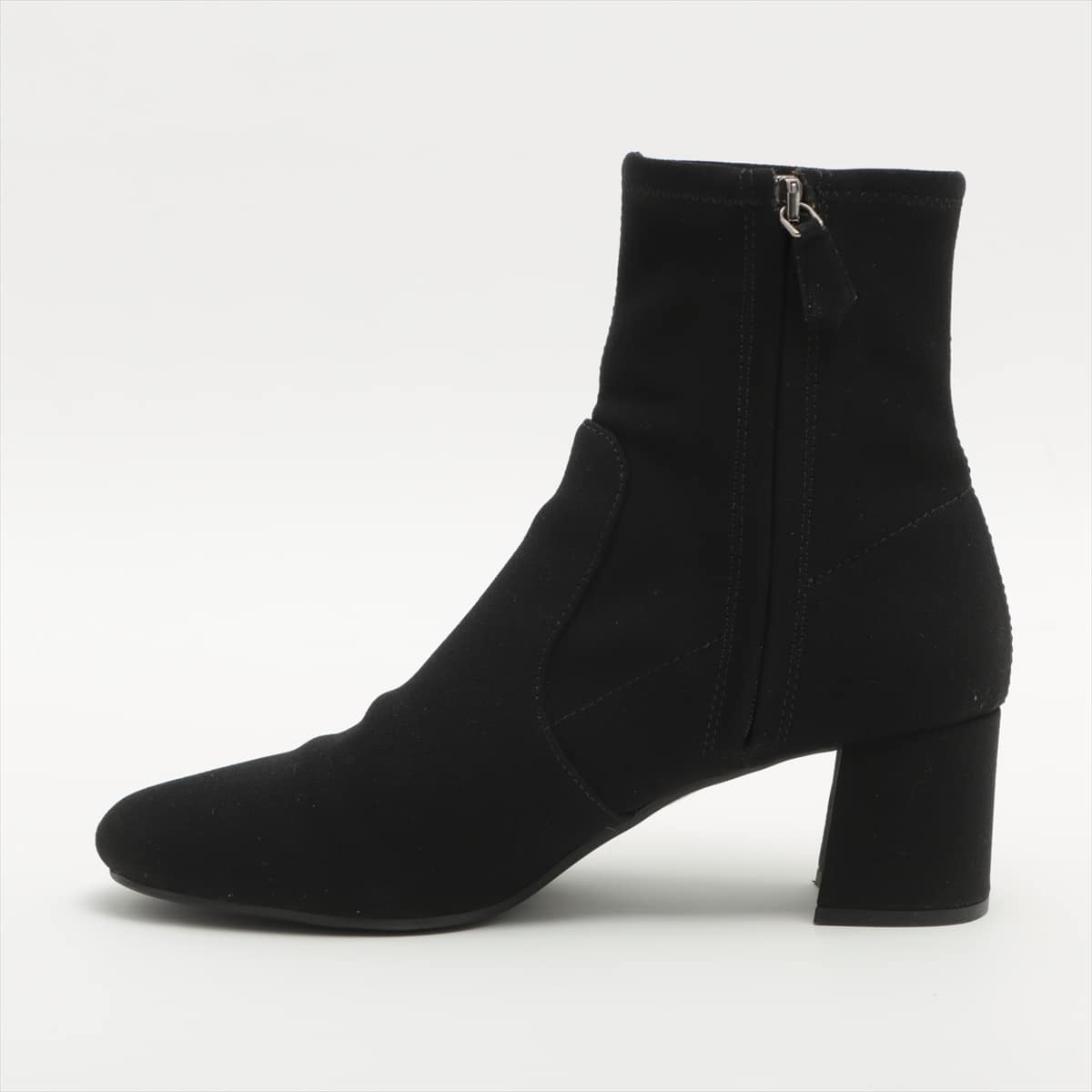 Prada Fabric Short Boots 35 1/2 Ladies' Black