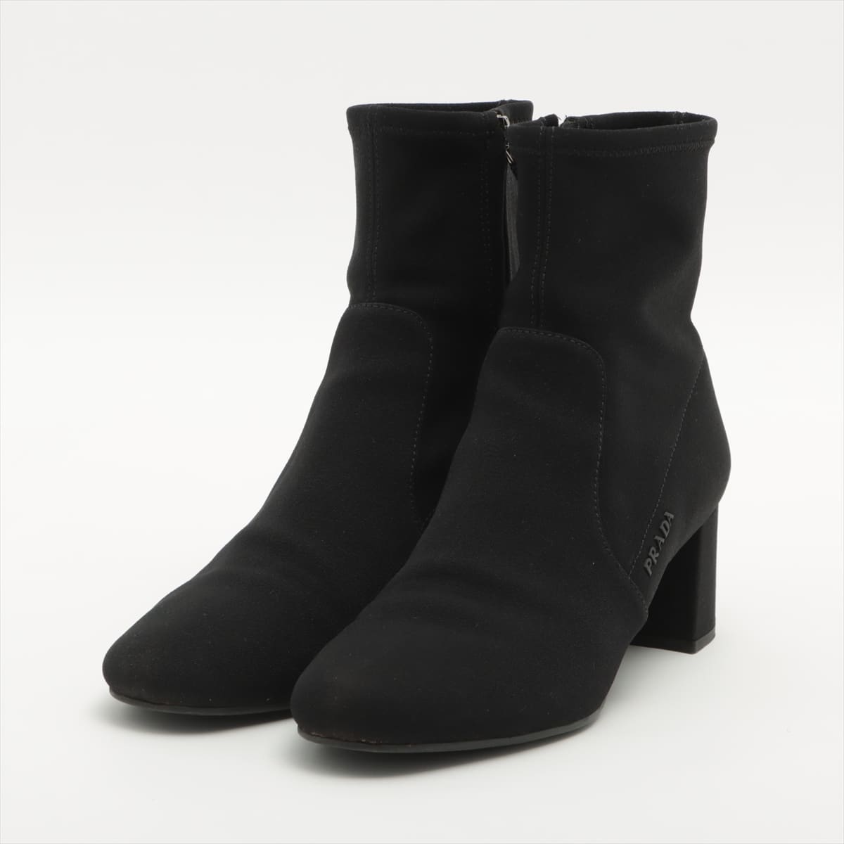 Prada Fabric Short Boots 35 1/2 Ladies' Black