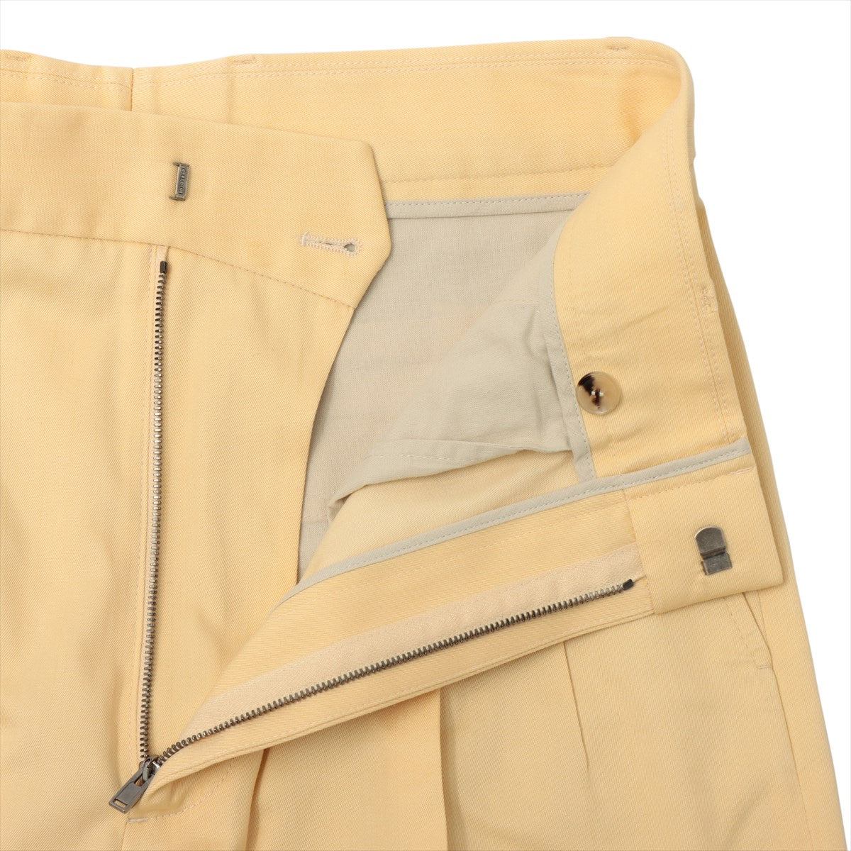 Gucci Cotton & rayon Pants 46 Men's Yellow  651686