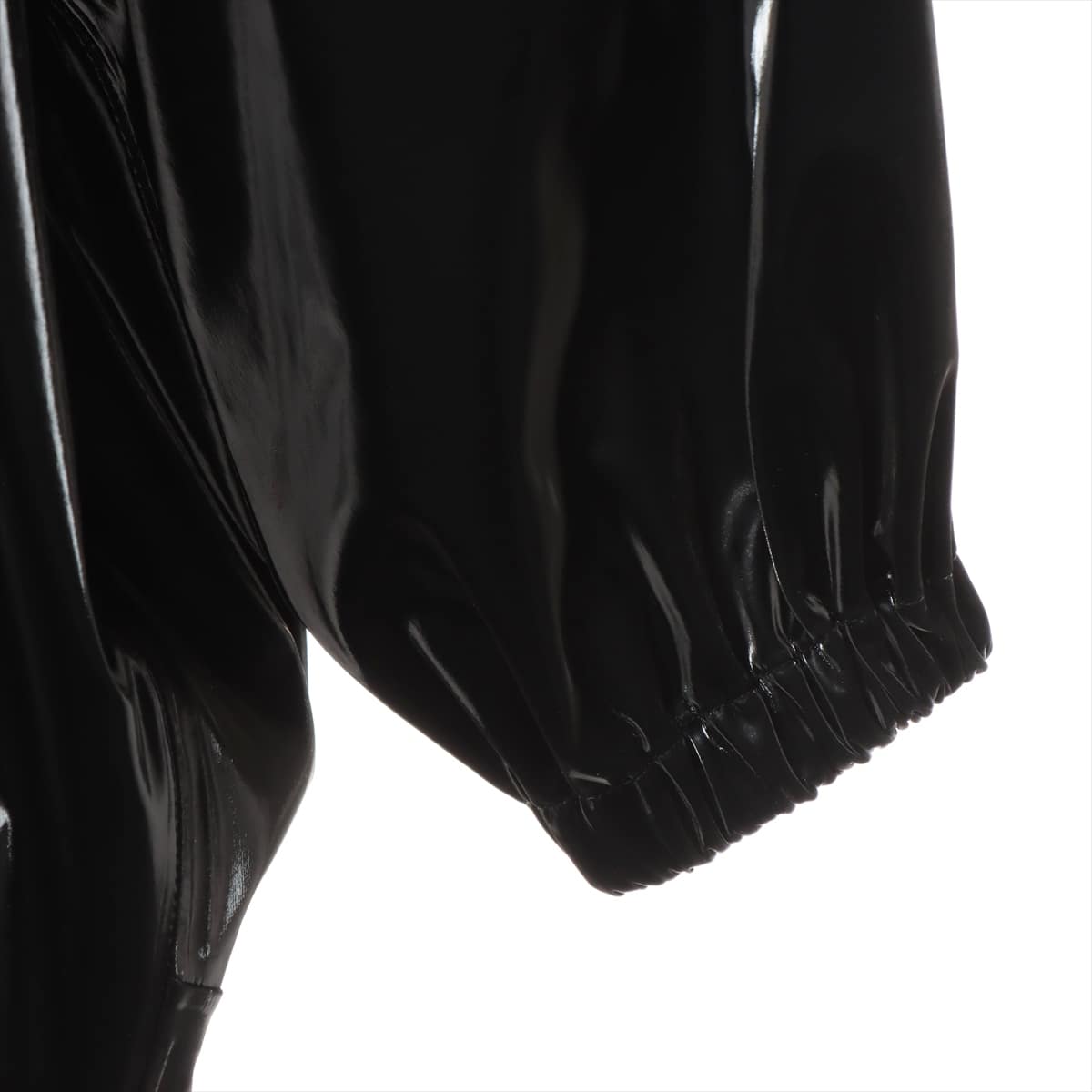 Givenchy Polyester Raincoat 44 Men's Black  velvet effect oversized coat BM00JZ12UB
